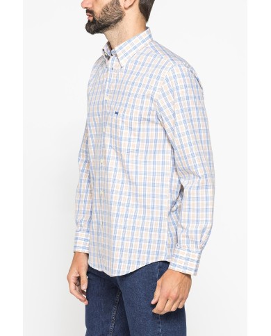 CAMICIA BUTTON-DOWN CON MANICA LUNGA E TASCHINO