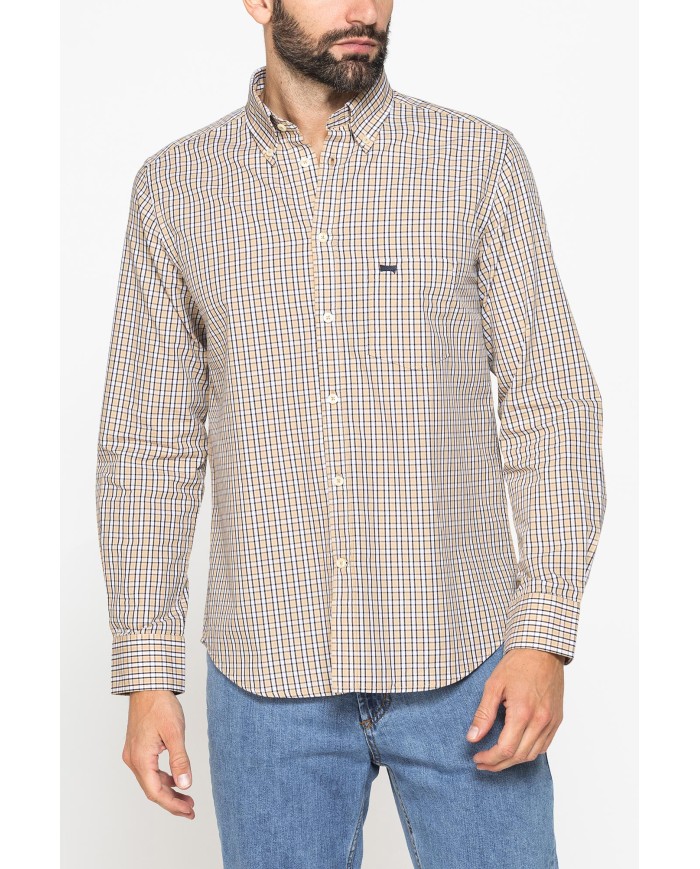CAMICIA BUTTON-DOWN CON MANICA LUNGA E TASCHINO