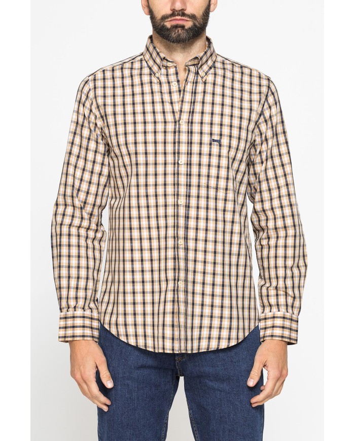 CAMICIA BUTTON-DOWN CON MANICA LUNGA E TASCHINO
