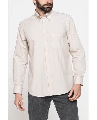 CAMICIA BUTTON-DOWN CON MANICA LUNGA E TASCHINO