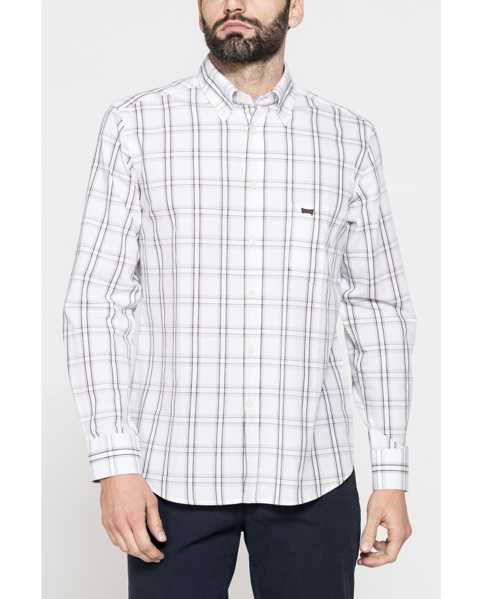 CAMICIA BUTTON-DOWN CON MANICA LUNGA E TASCHINO