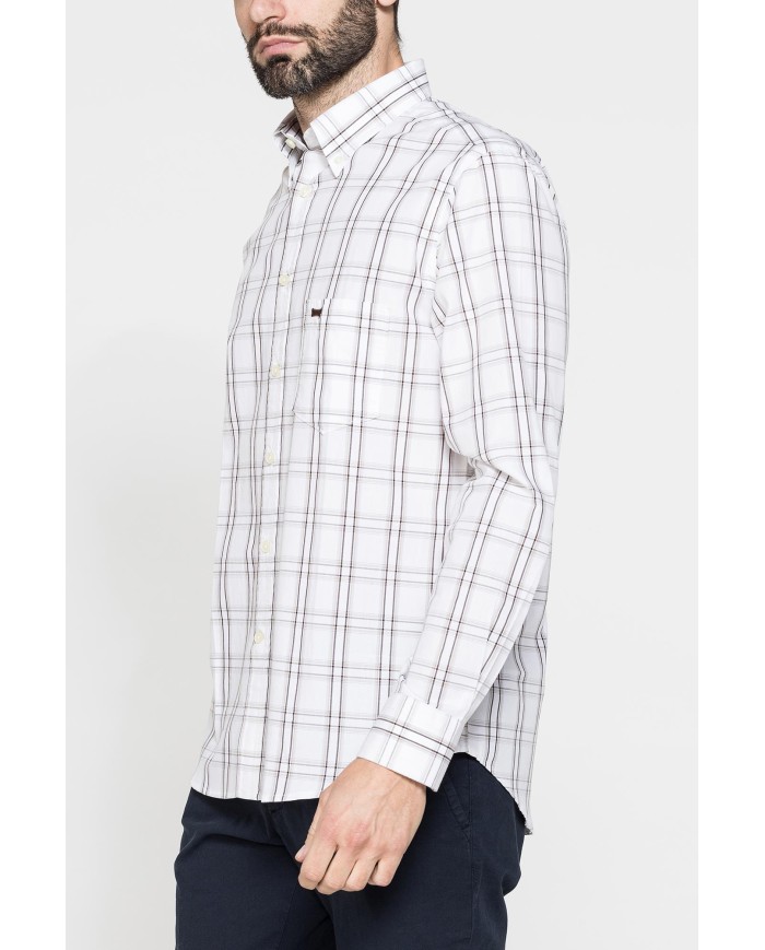 CAMICIA BUTTON-DOWN CON MANICA LUNGA E TASCHINO