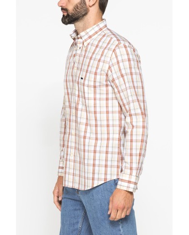 CAMICIA BUTTON-DOWN CON MANICA LUNGA E TASCHINO