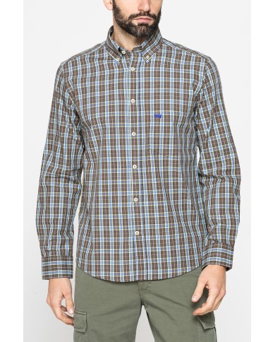 CAMICIA BUTTON-DOWN CON MANICA LUNGA E TASCHINO