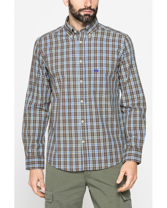 CAMICIA BUTTON-DOWN CON MANICA LUNGA E TASCHINO