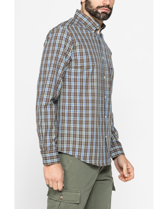 CAMICIA BUTTON-DOWN CON MANICA LUNGA E TASCHINO