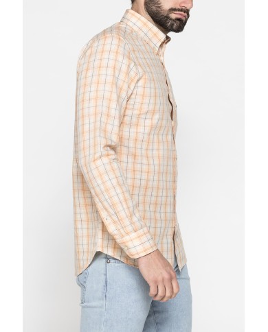 CAMICIA BUTTON-DOWN CON MANICA LUNGA E TASCHINO