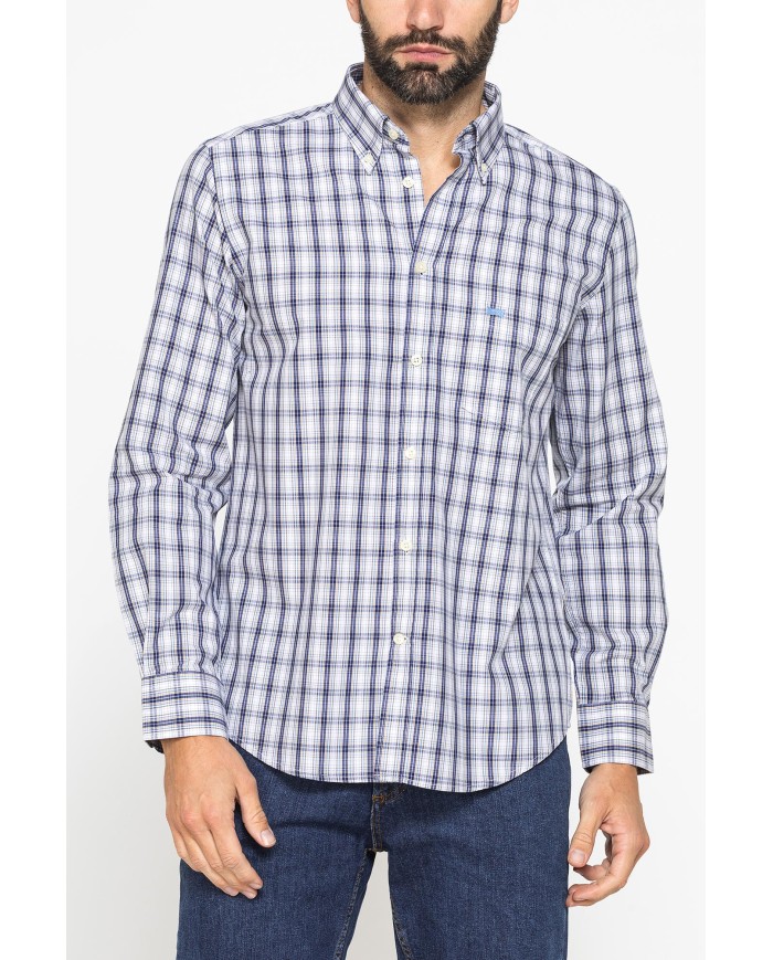 CAMICIA BUTTON-DOWN CON MANICA LUNGA E TASCHINO