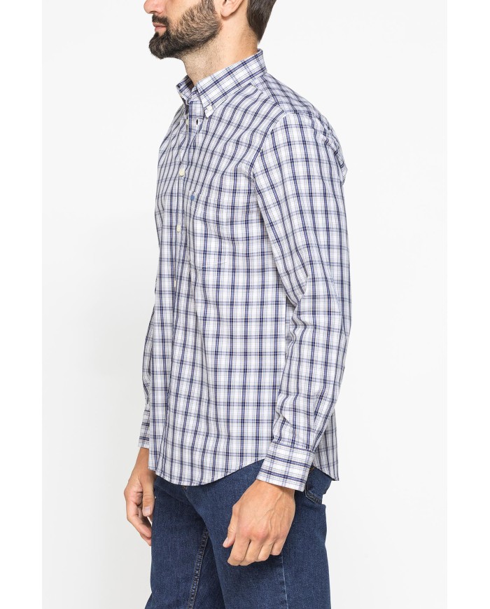 CAMICIA BUTTON-DOWN CON MANICA LUNGA E TASCHINO