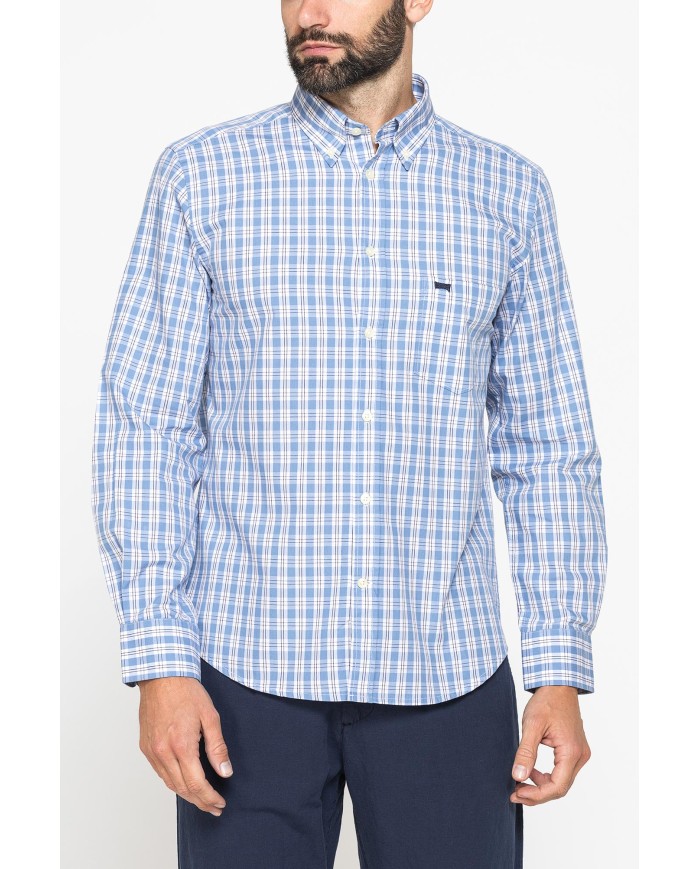 CAMICIA BUTTON-DOWN CON MANICA LUNGA E TASCHINO