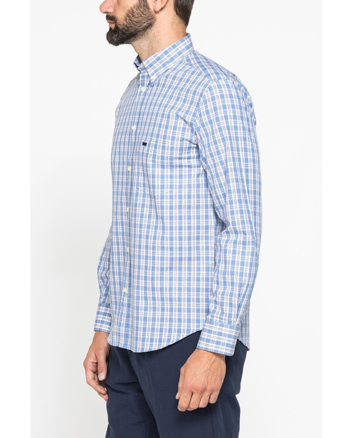 CAMICIA BUTTON-DOWN CON MANICA LUNGA E TASCHINO