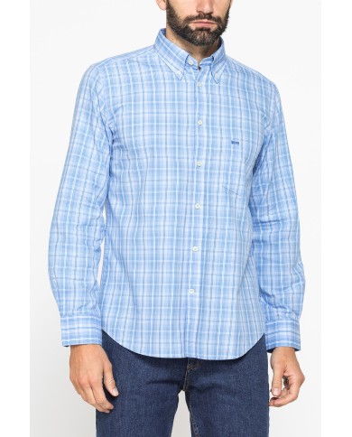 CAMICIA BUTTON-DOWN CON MANICA LUNGA E TASCHINO