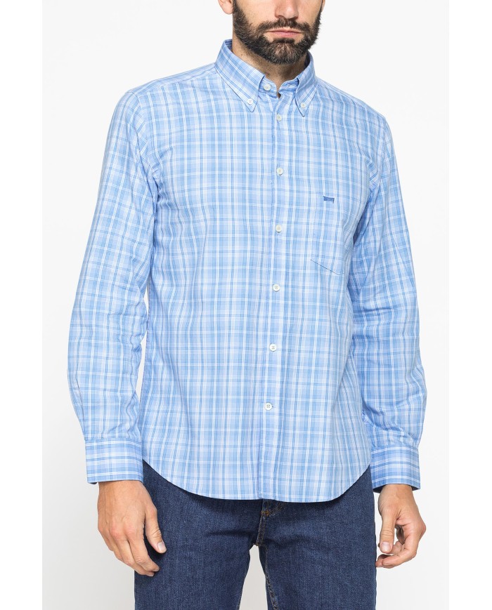 CAMICIA BUTTON-DOWN CON MANICA LUNGA E TASCHINO
