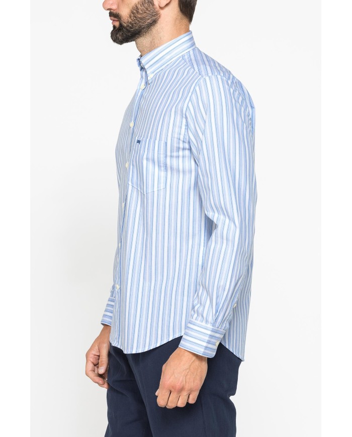 CAMICIA BUTTON-DOWN CON MANICA LUNGA E TASCHINO