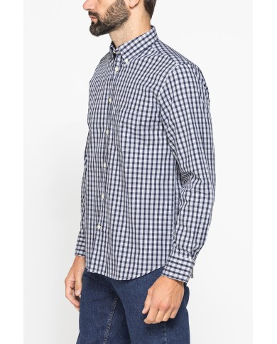 CAMICIA BUTTON-DOWN CON MANICA LUNGA E TASCHINO