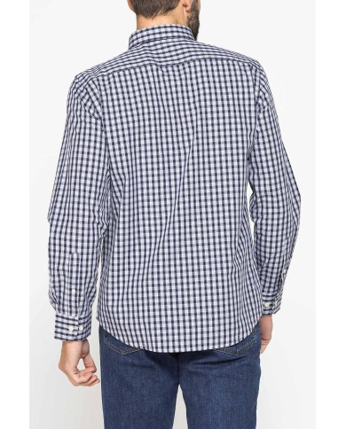 CAMICIA BUTTON-DOWN CON MANICA LUNGA E TASCHINO