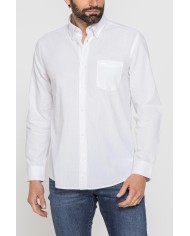 CAMICIA DA UOMO IN COTONE FIAMMATO EFFETTO LINO