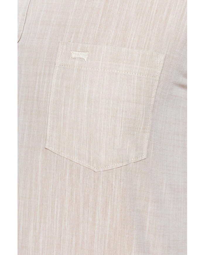 CAMICIA DA UOMO IN COTONE FIAMMATO EFFETTO LINO