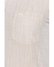 CAMICIA DA UOMO IN COTONE FIAMMATO EFFETTO LINO