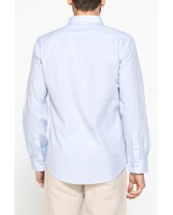 CAMICIA DA UOMO IN COTONE FIAMMATO EFFETTO LINO