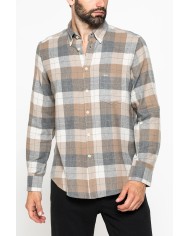 CAMICIA FANTASIA IN FLANELLA LEGGERA CON PREGIATO FILATO MELANGE CAMICIA FANTASIA IN FLANELLA LEGGERA CON PREGIATO FILATO MELANGE