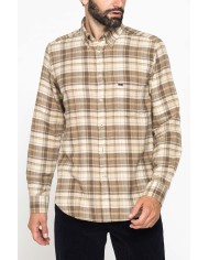 CAMICIA FANTASIA IN FLANELLA LEGGERA CON PREGIATO FILATO MELANGE CAMICIA FANTASIA IN FLANELLA LEGGERA CON PREGIATO FILATO MELANGE