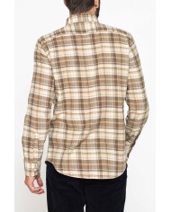 CAMICIA FANTASIA IN FLANELLA LEGGERA CON PREGIATO FILATO MELANGE CAMICIA FANTASIA IN FLANELLA LEGGERA CON PREGIATO FILATO MELANGE