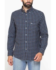 CAMICIA FANTASIA IN FLANELLA LEGGERA CON PREGIATO FILATO MELANGE CAMICIA FANTASIA IN FLANELLA LEGGERA CON PREGIATO FILATO MELANGE