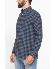 CAMICIA FANTASIA IN FLANELLA LEGGERA CON PREGIATO FILATO MELANGE CAMICIA FANTASIA IN FLANELLA LEGGERA CON PREGIATO FILATO MELANGE