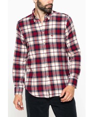 CAMICIA FANTASIA IN FLANELLA LEGGERA CON PREGIATO FILATO MELANGE CAMICIA FANTASIA IN FLANELLA LEGGERA CON PREGIATO FILATO MELANGE