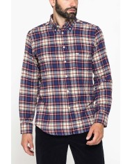 CAMICIA FANTASIA IN FLANELLA LEGGERA CON PREGIATO FILATO MELANGE CAMICIA FANTASIA IN FLANELLA LEGGERA CON PREGIATO FILATO MELANGE