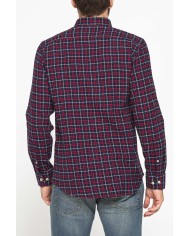 CAMICIA FANTASIA IN FLANELLA LEGGERA CON PREGIATO FILATO MELANGE CAMICIA FANTASIA IN FLANELLA LEGGERA CON PREGIATO FILATO MELANGE