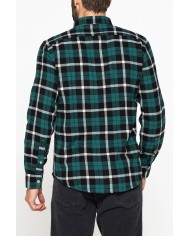 CAMICIA FANTASIA IN FLANELLA LEGGERA CON PREGIATO FILATO MELANGE CAMICIA FANTASIA IN FLANELLA LEGGERA CON PREGIATO FILATO MELANGE