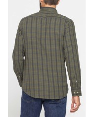 CAMICIA FANTASIA IN FLANELLA LEGGERA CON PREGIATO FILATO MELANGE CAMICIA FANTASIA IN FLANELLA LEGGERA CON PREGIATO FILATO MELANGE