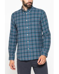 CAMICIA FANTASIA IN FLANELLA LEGGERA CON PREGIATO FILATO MELANGE CAMICIA FANTASIA IN FLANELLA LEGGERA CON PREGIATO FILATO MELANGE
