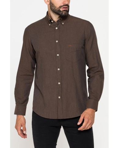 CAMICIA DI FLANELLA IN COLORI TINTA UNITA CON TASCHINO