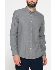 CAMICIA DI FLANELLA IN COLORI TINTA UNITA CON TASCHINO