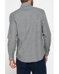 CAMICIA DI FLANELLA IN COLORI TINTA UNITA CON TASCHINO