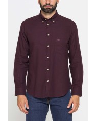 CAMICIA DI FLANELLA IN COLORI TINTA UNITA CON TASCHINO