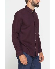 CAMICIA DI FLANELLA IN COLORI TINTA UNITA CON TASCHINO