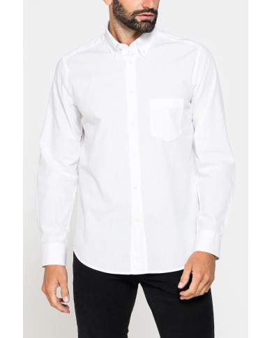 CAMICIA FANTASIA TINTO FILO CON COLLO BUTTON-DOWN