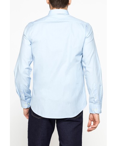 CAMICIA FANTASIA TINTO FILO CON COLLO BUTTON-DOWN