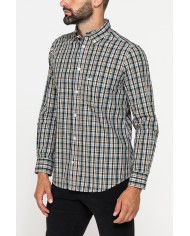CAMICIA FANTASIA TINTO FILO CON COLLO BUTTON-DOWN CAMICIA FANTASIA TINTO FILO CON COLLO BUTTON-DOWN