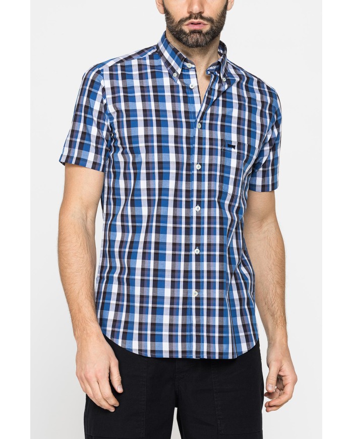 CAMICIA A MANICA CORTA IN COTONE CON FANTASIA