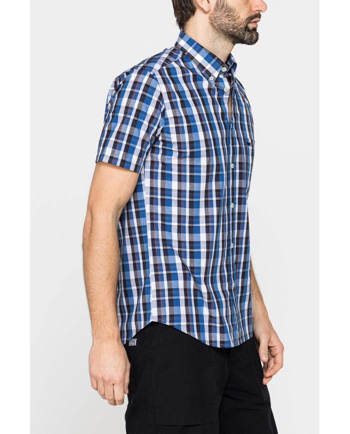 CAMICIA A MANICA CORTA IN COTONE CON FANTASIA