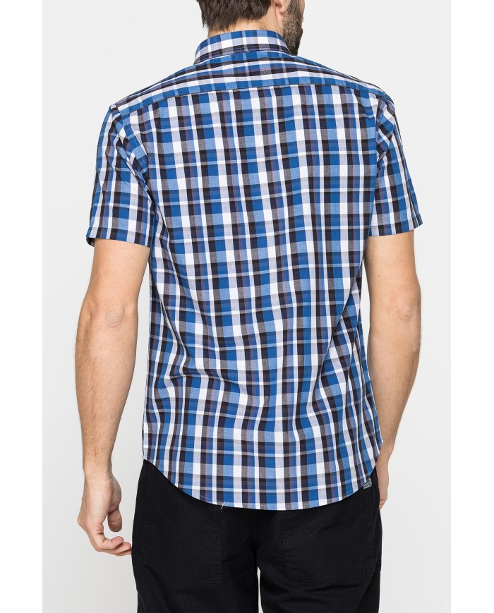 CAMICIA A MANICA CORTA IN COTONE CON FANTASIA