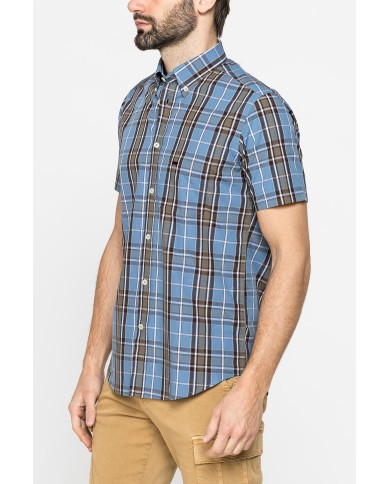 CAMICIA A MANICA CORTA IN COTONE CON FANTASIA