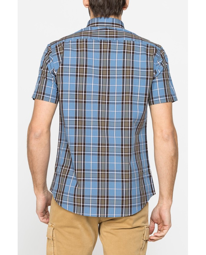 CAMICIA A MANICA CORTA IN COTONE CON FANTASIA