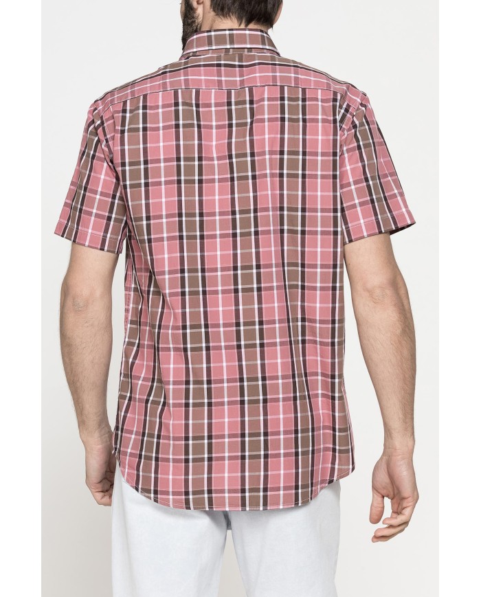 CAMICIA A MANICA CORTA IN COTONE CON FANTASIA