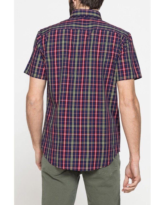 CAMICIA A MANICA CORTA IN COTONE CON FANTASIA